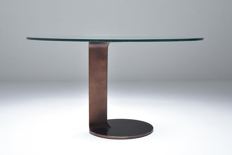 Post-Modern Afra & Tobia Scarpa Bronze Table TL59 For Sale