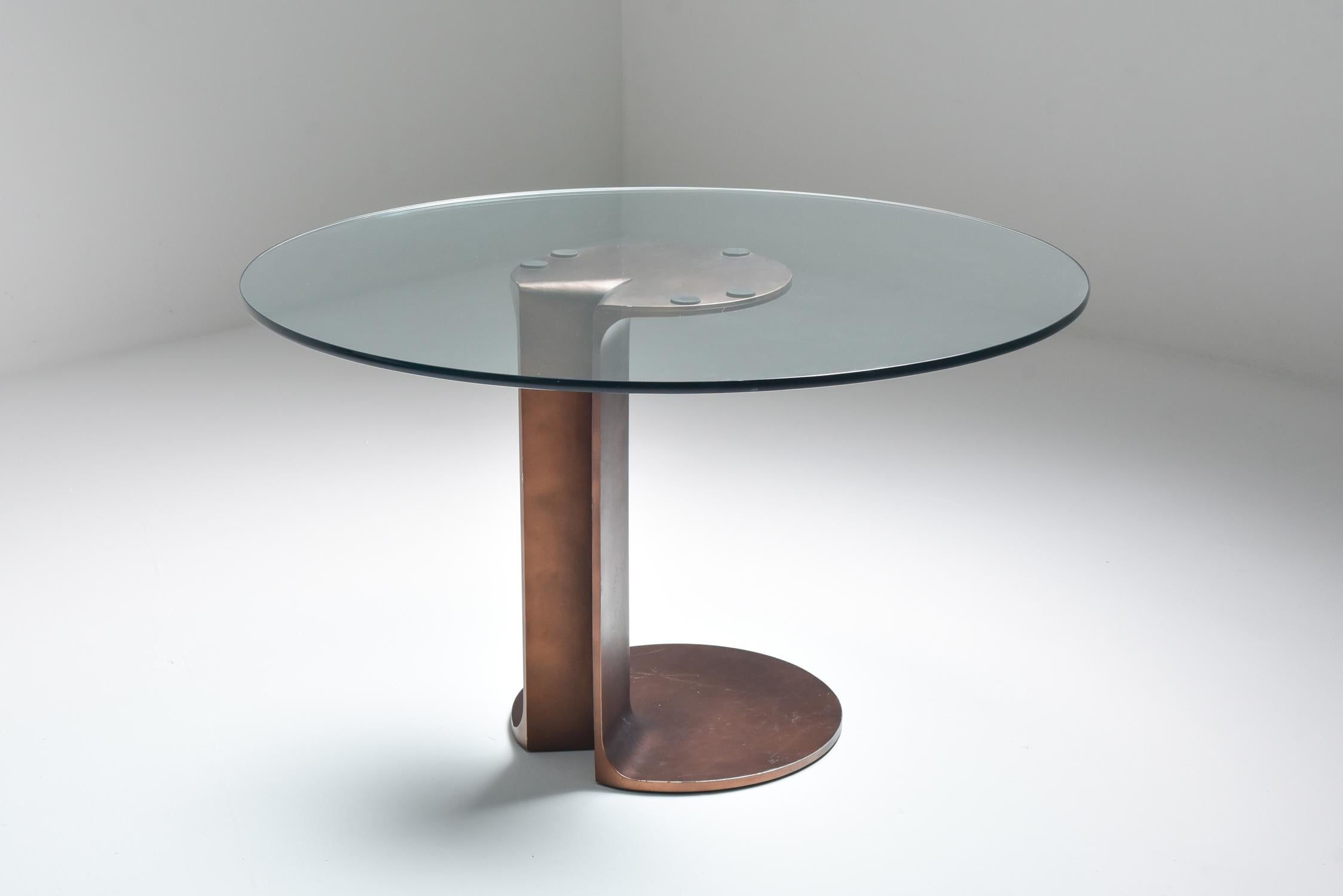 Patinated Afra & Tobia Scarpa Bronze Table TL59