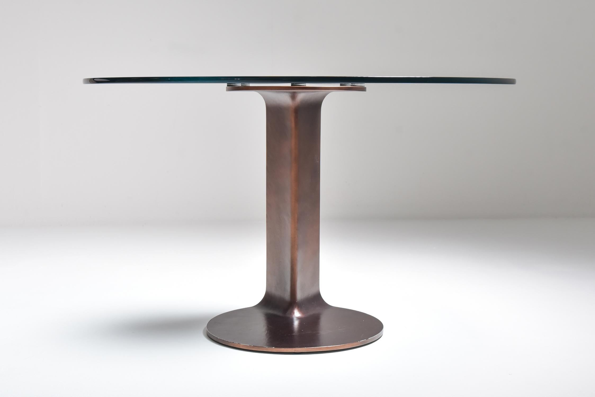 Afra & Tobia Scarpa Bronze Table TL59 In Excellent Condition In Antwerp, BE