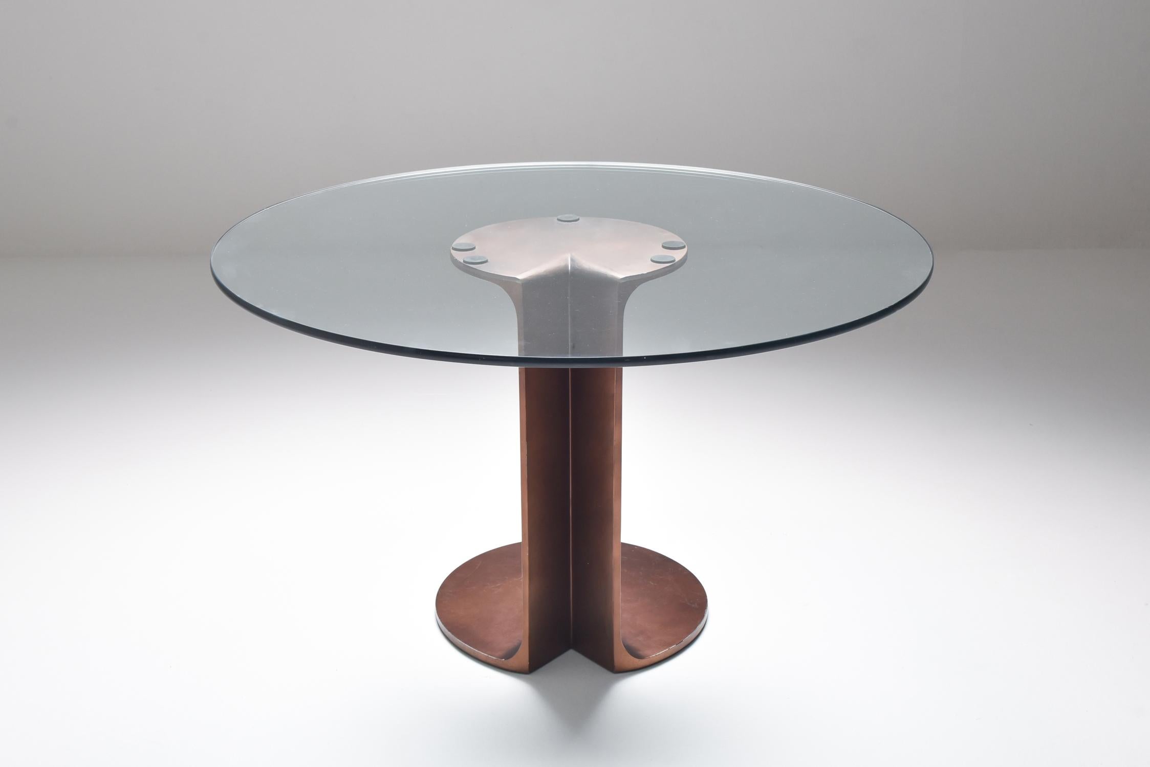 20th Century Afra & Tobia Scarpa Bronze Table TL59