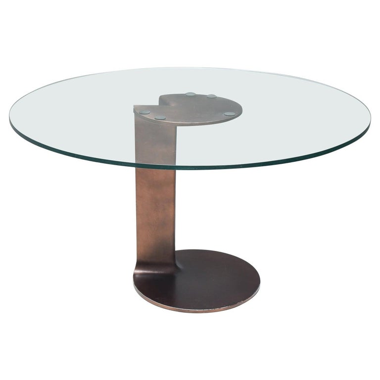 Afra & Tobia Scarpa Bronze Table TL59 For Sale