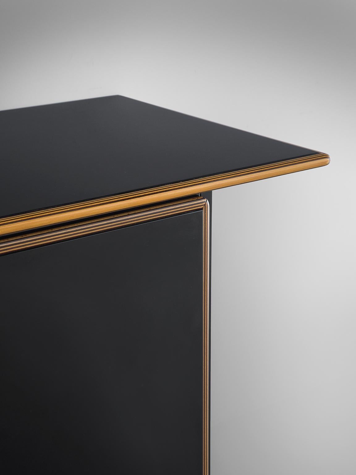 Afra and Tobia Scarpa Black Lacquered Cabinet 1