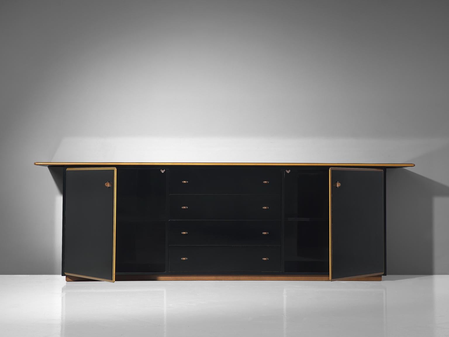 Afra and Tobia Scarpa Black Lacquered Cabinet 2