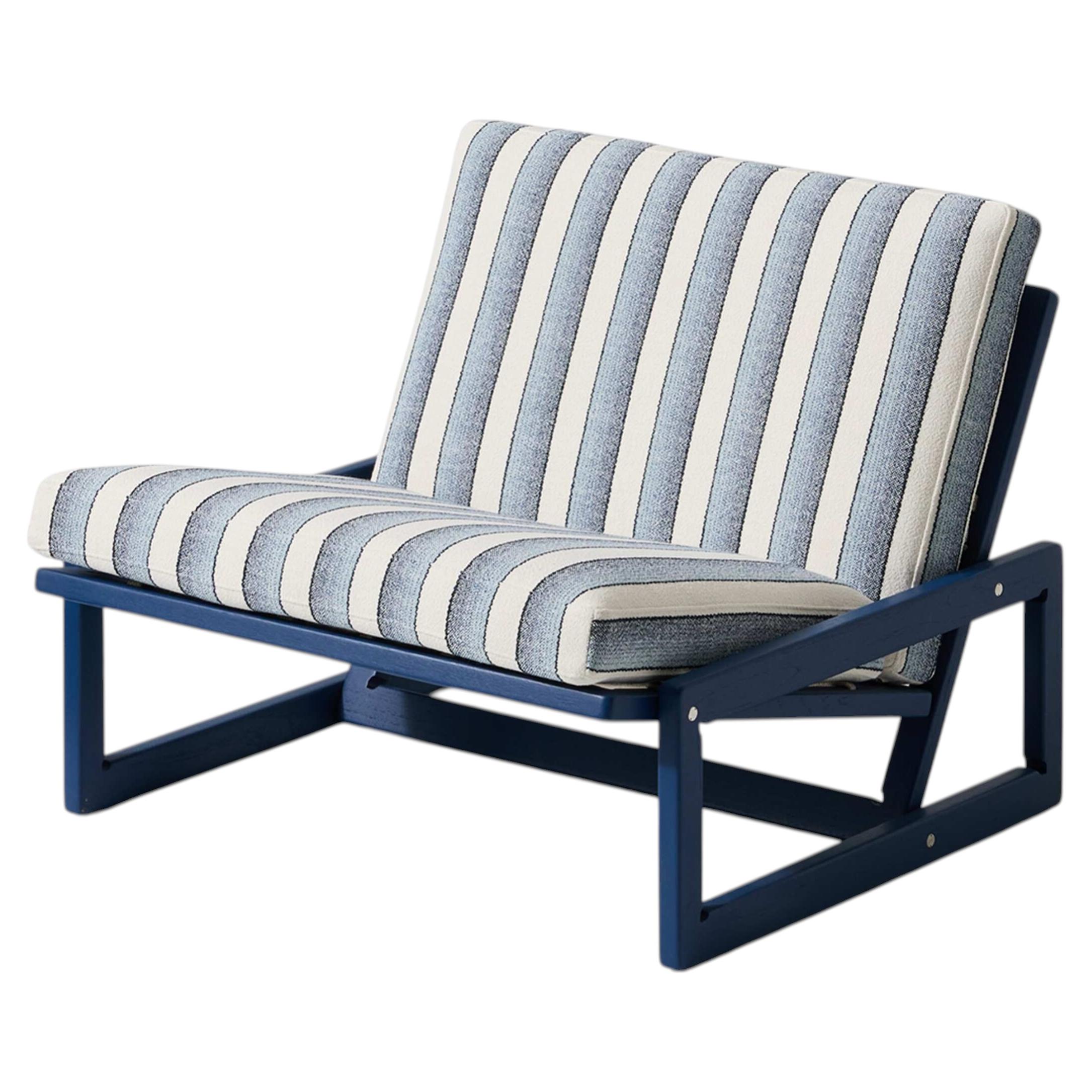 Afra & Tobia Scarpa ‘Carlotta’ Outdoor Blue Armchair for Cassina, Italian Design