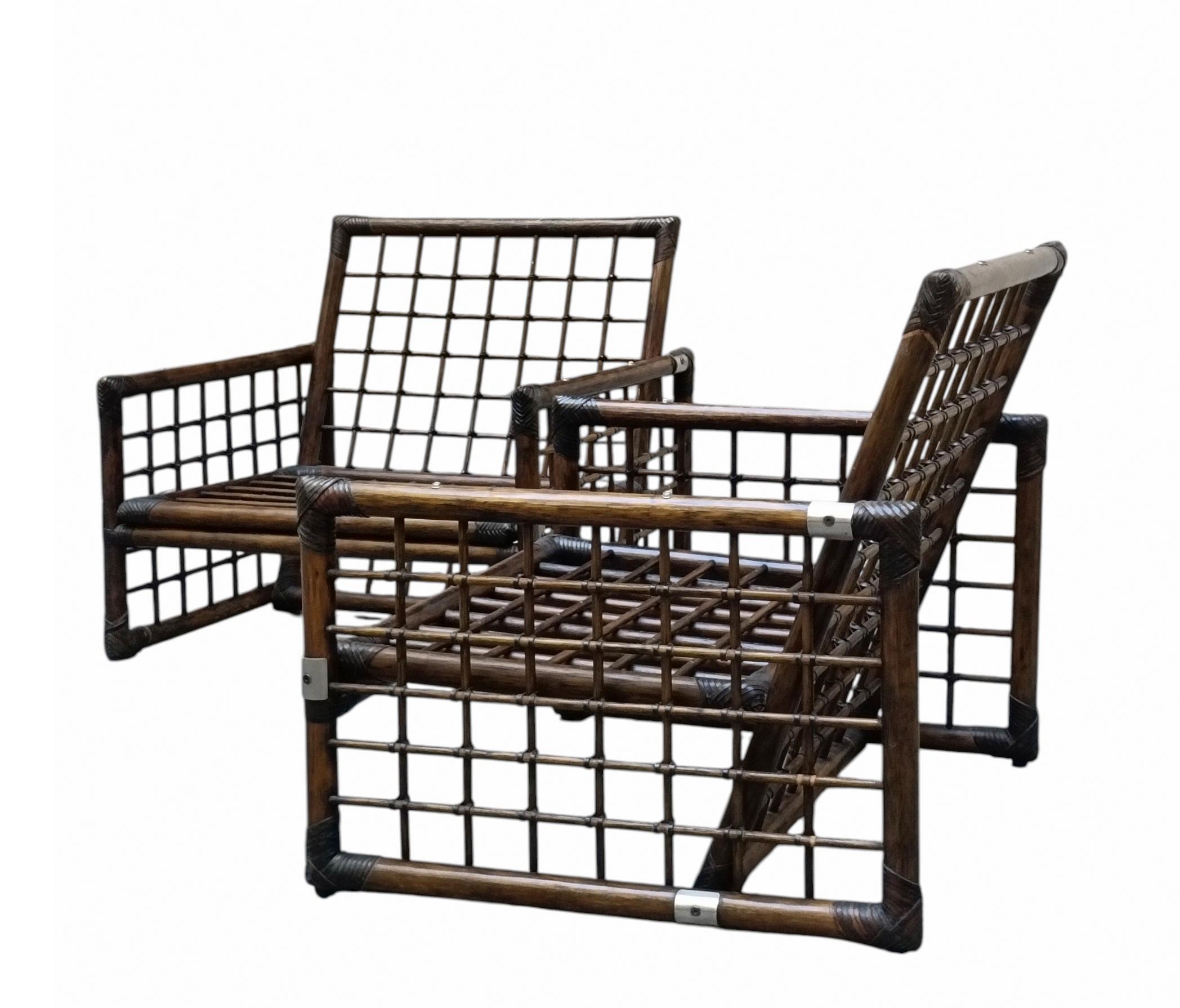 Italian Afra & Tobia Scarpa Paire de fauteuils de la série Basilan, Italie, années 1970 en vente
