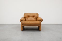 Afra & Tobia Scarpa 'Coronado' Sedia da salotto in pelle color burro, 1966