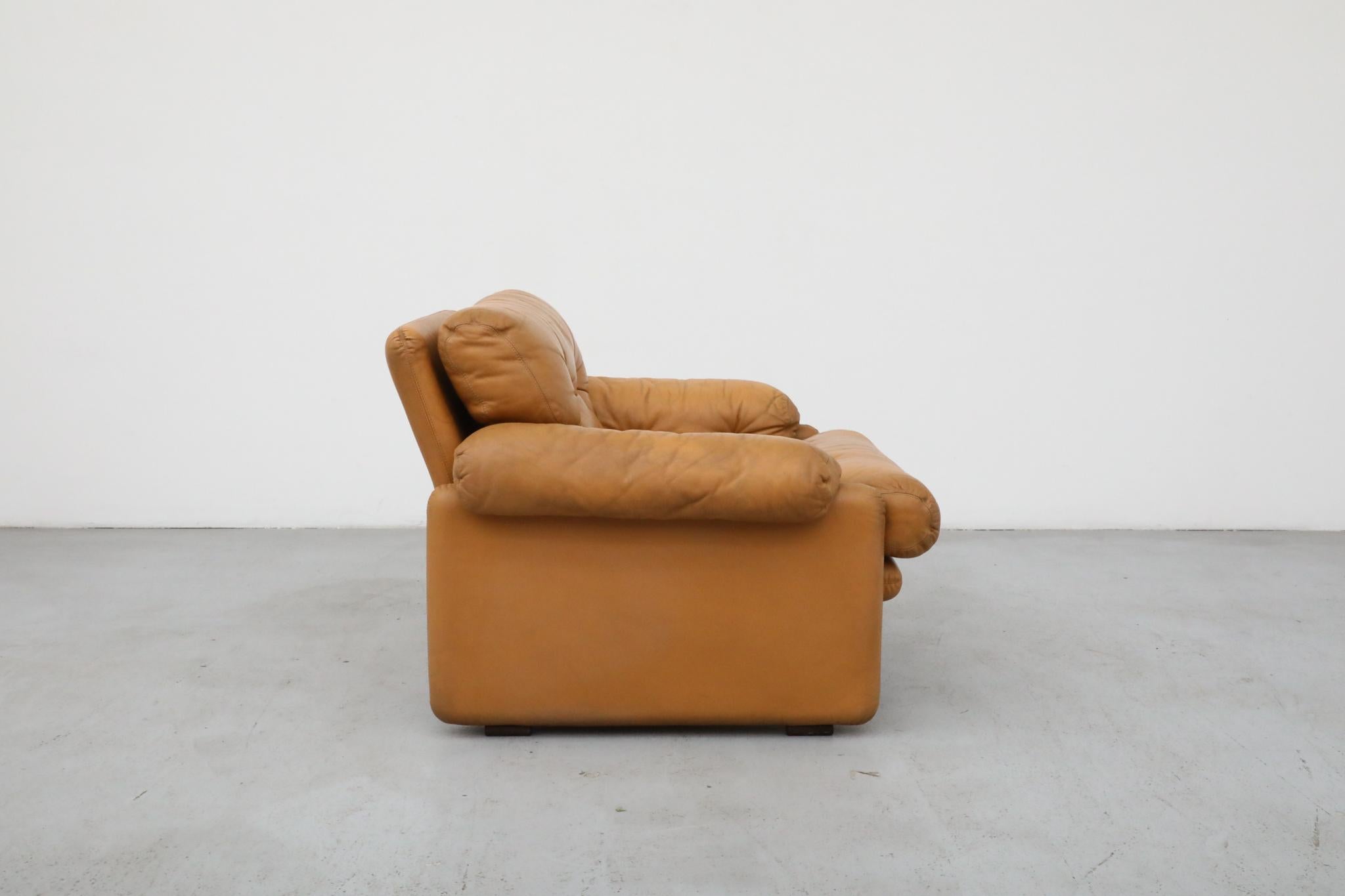Afra & Tobia Scarpa 'Coronado' Butterscotch-Leder-Sessel, 1966 im Angebot 1