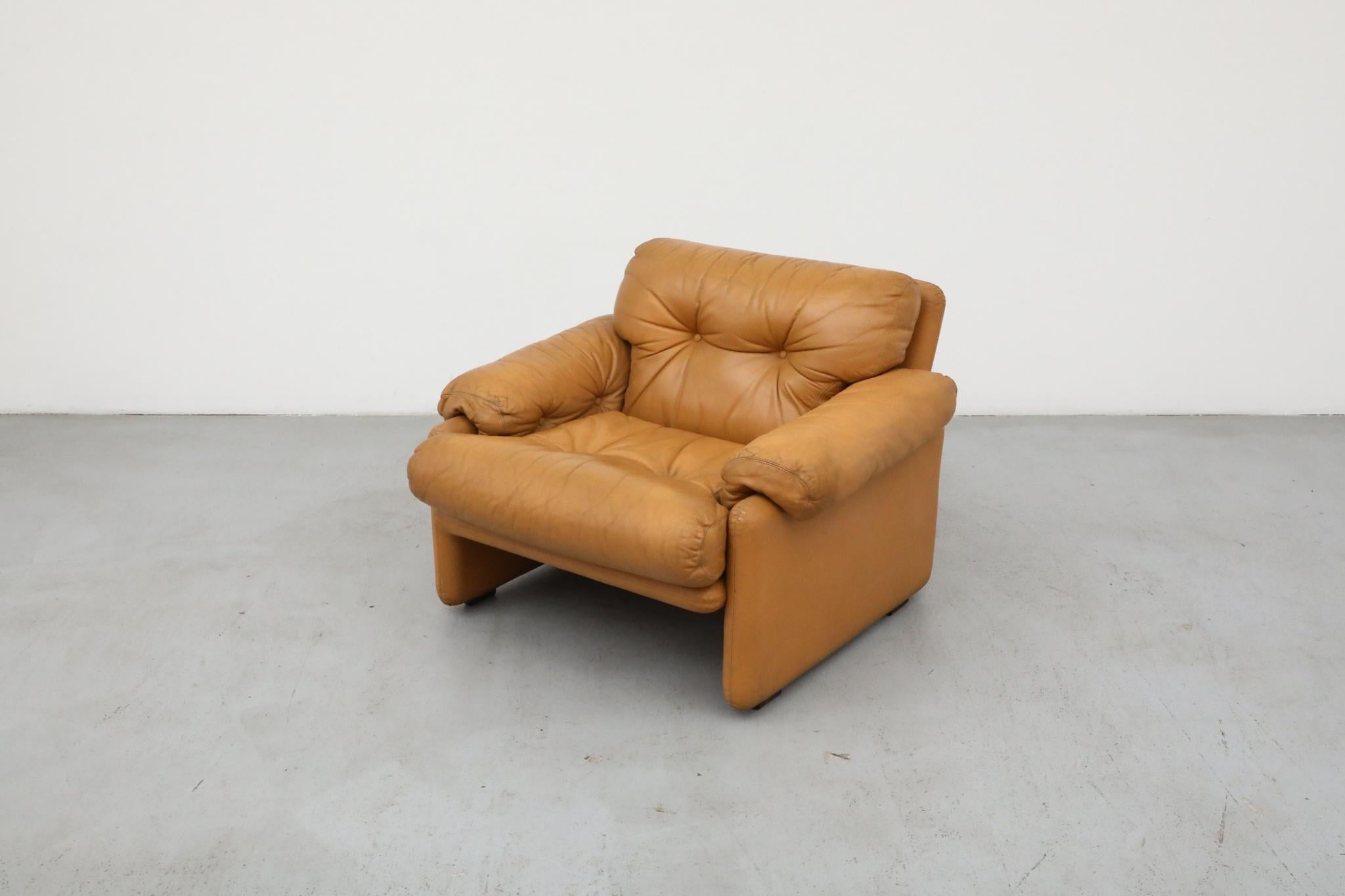 Afra & Tobia Scarpa 'Coronado' Butterscotch-Leder-Sessel, 1966 im Angebot 3