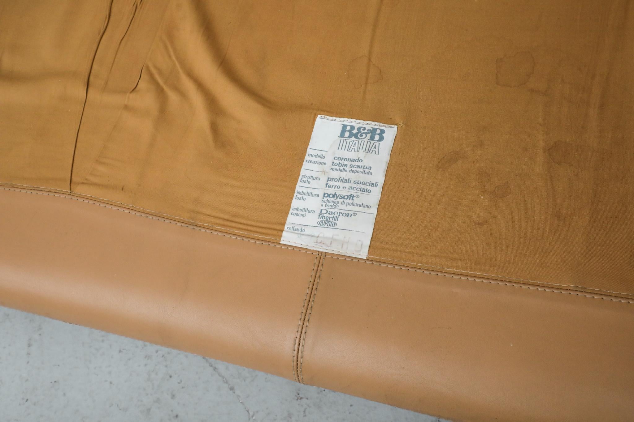Afra & Tobia Scarpa 'Coronado' Loveseat for B&B Italia, 1966 For Sale 12