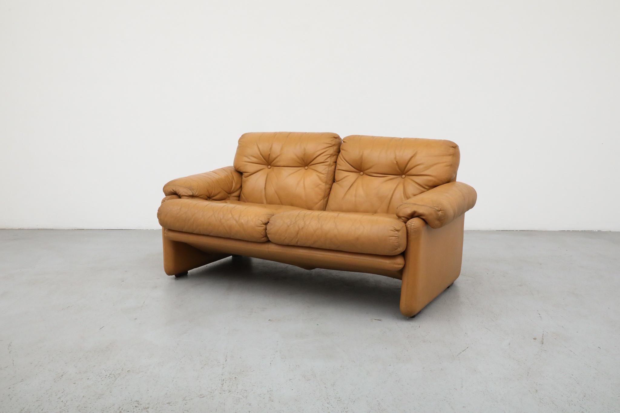 Mid-Century Modern Afra & Tobia Scarpa 'Coronado' Loveseat for B&B Italia, 1966 For Sale