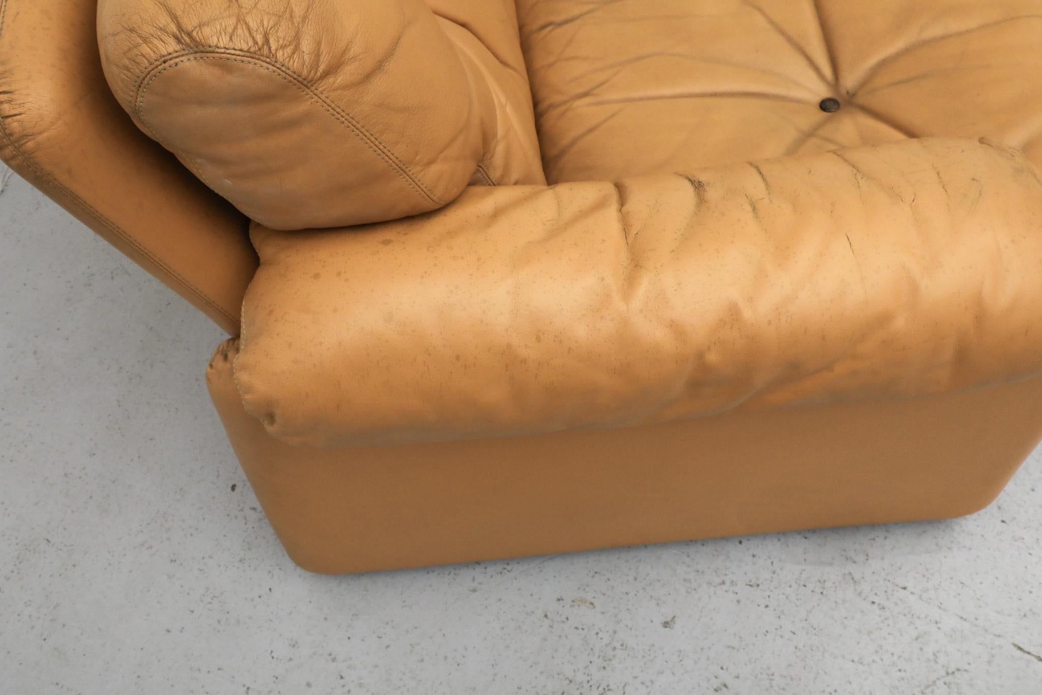 Afra & Tobia Scarpa 'Coronado' Sofa in Butterscotch Leather for B&B Italia, 1966 im Angebot 5