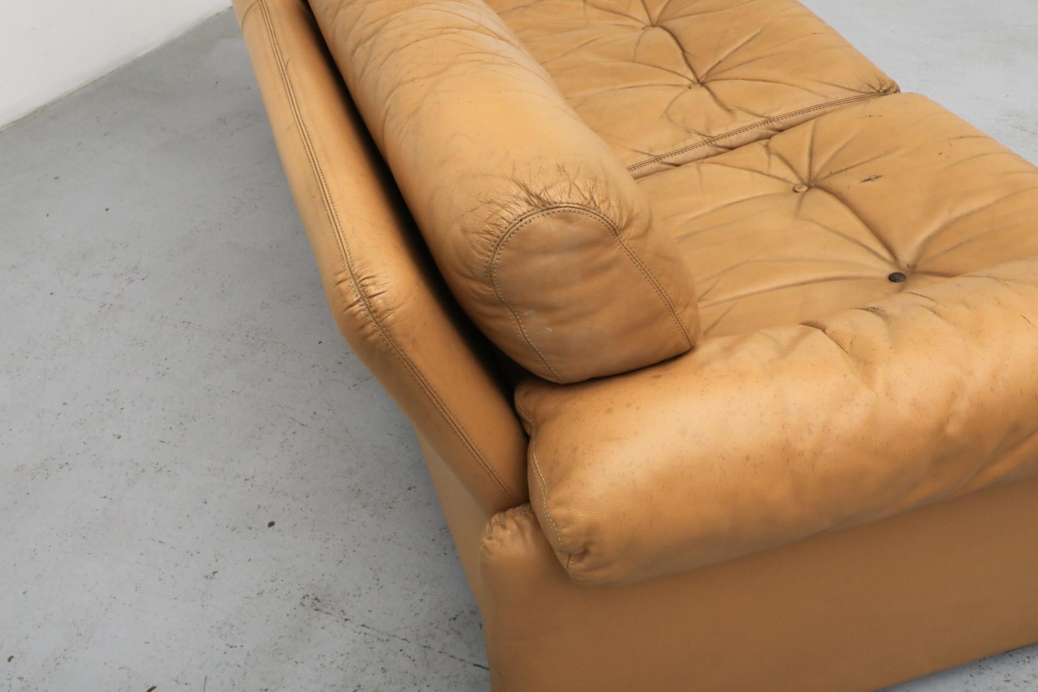 Afra & Tobia Scarpa 'Coronado' Sofa in Butterscotch Leather for B&B Italia, 1966 im Angebot 8