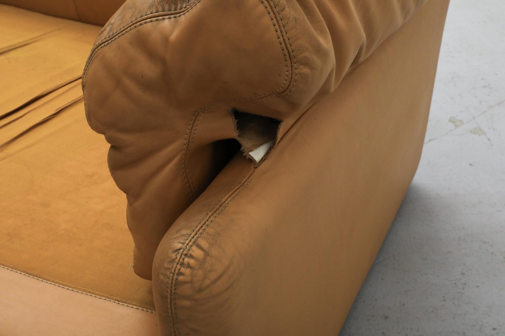 Afra & Tobia Scarpa 'Coronado' Sofa in Butterscotch Leather for B&B Italia, 1966 im Angebot 9