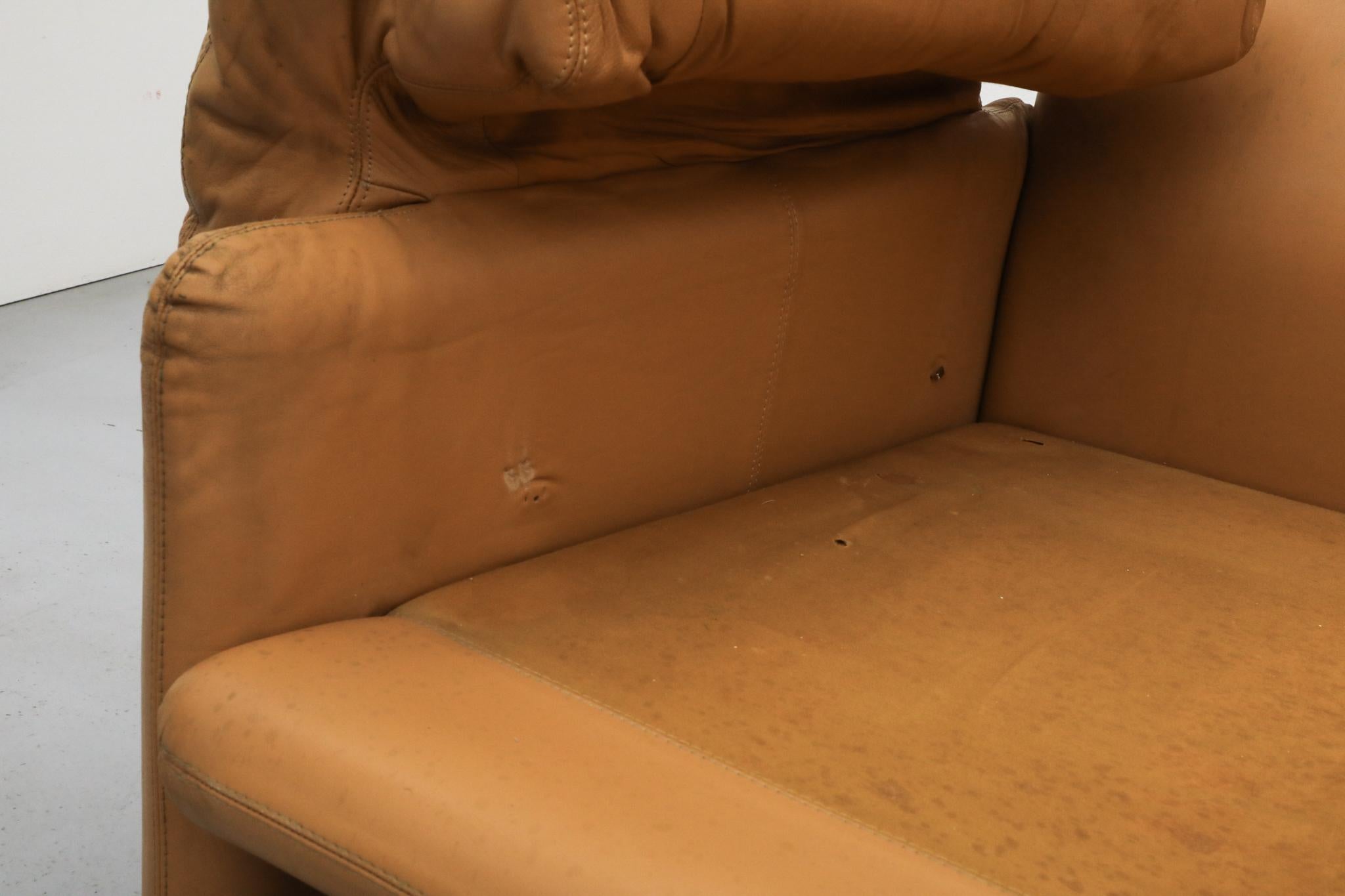 Afra & Tobia Scarpa 'Coronado' Sofa in Butterscotch Leather for B&B Italia, 1966 im Angebot 10