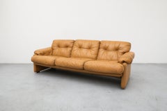 Afra & Tobia Scarpa Sofa 'Coronado' en cuir Butterscotch pour B&B Italia, 1966