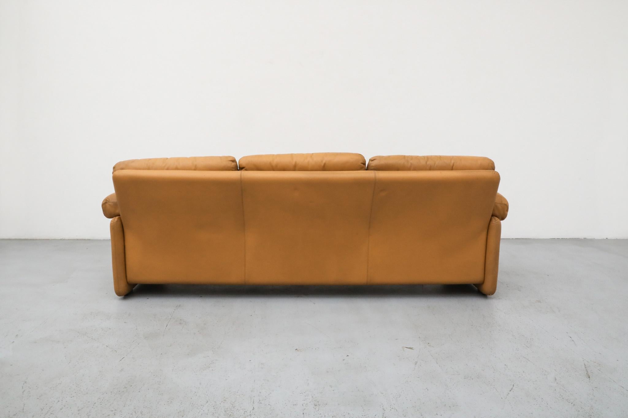 Afra & Tobia Scarpa 'Coronado' Sofa in Butterscotch Leather for B&B Italia, 1966 (Mitte des 20. Jahrhunderts) im Angebot