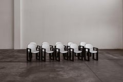 Sedie "Dialogo" di Afra & Tobia Scarpa per B&B Italia, bianco, 1973, set da 10