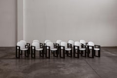 Sedie "Dialogo" di Afra & Tobia Scarpa per B&B Italia, bianco, 1973, set da 12