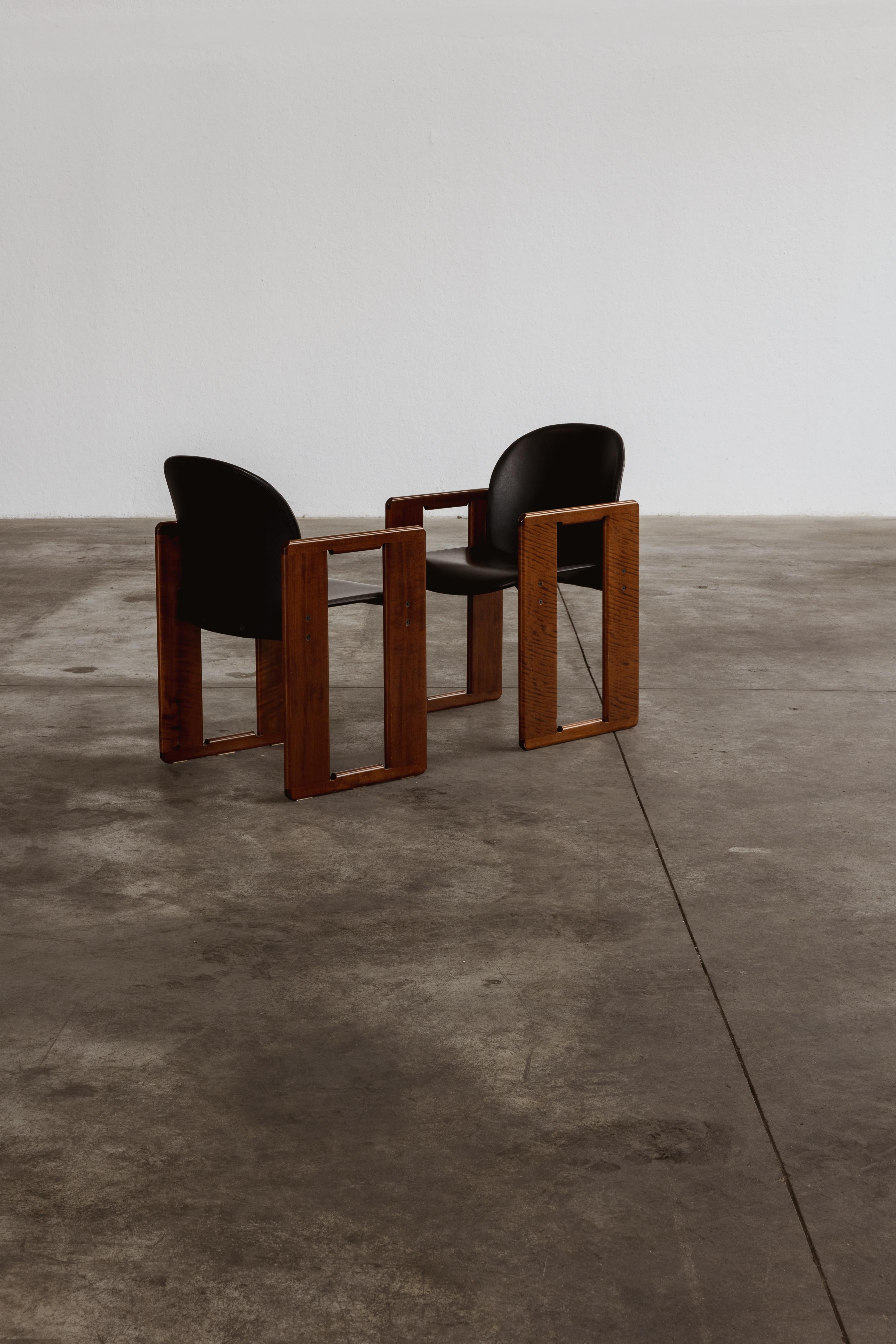 Esszimmerstühle „Dialogo“ von Afra & Tobia Scarpa für B&B Italia, 1973, 2er-Set, Set im Angebot 4