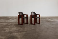 Afra & Tobia Scarpa "Dialogo" Chairs for B&B Italia, Black, 1973, set of 2