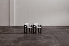 Sedie "Dialogo" di Afra & Tobia Scarpa per B&B Italia, bianco, 1973, Set di 2