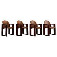 Afra & Tobia Scarpa "Dialogo" Dining Chairs for B&B Italia, 1973, set of 4