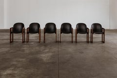 Afra & Tobia Scarpa "Dialogo" Chairs for B&B Italia, Black, 1973, Set of 6