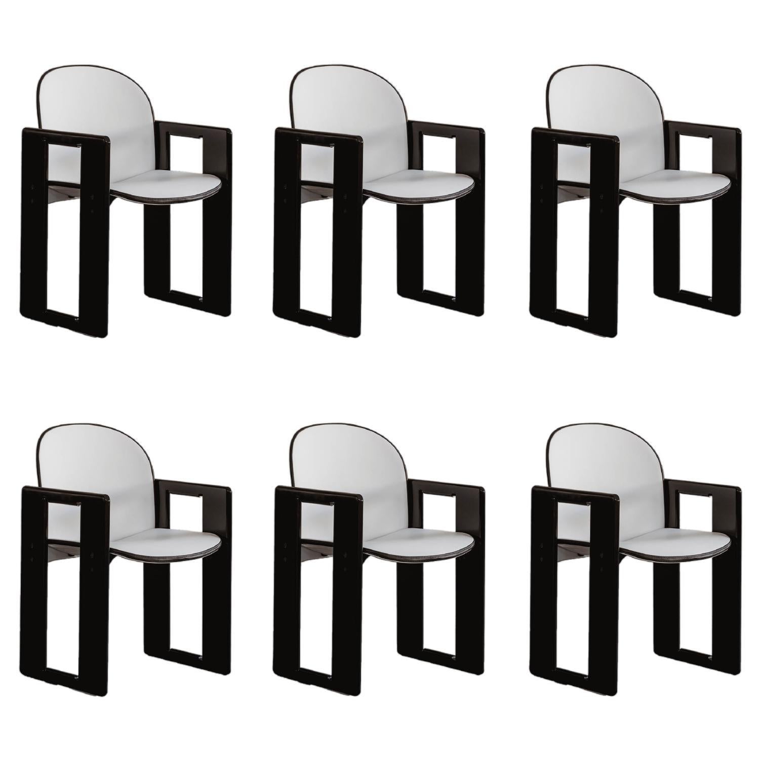 Afra & Tobia Scarpa "Dialogo" Dining Chairs for B&B Italia, 1973, Set of 6