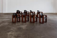 Afra & Tobia Scarpa "Dialogo" Chairs for B&B Italia, Black, 1973, set of 8