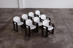 Afra & Tobia Scarpa "Dialogo" Chairs for B&B Italia, White, 1973, Set of 8