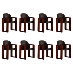 Afra & Tobia Scarpa "Dialogo" Dining Chairs for B&B Italia, 1973, set of 8