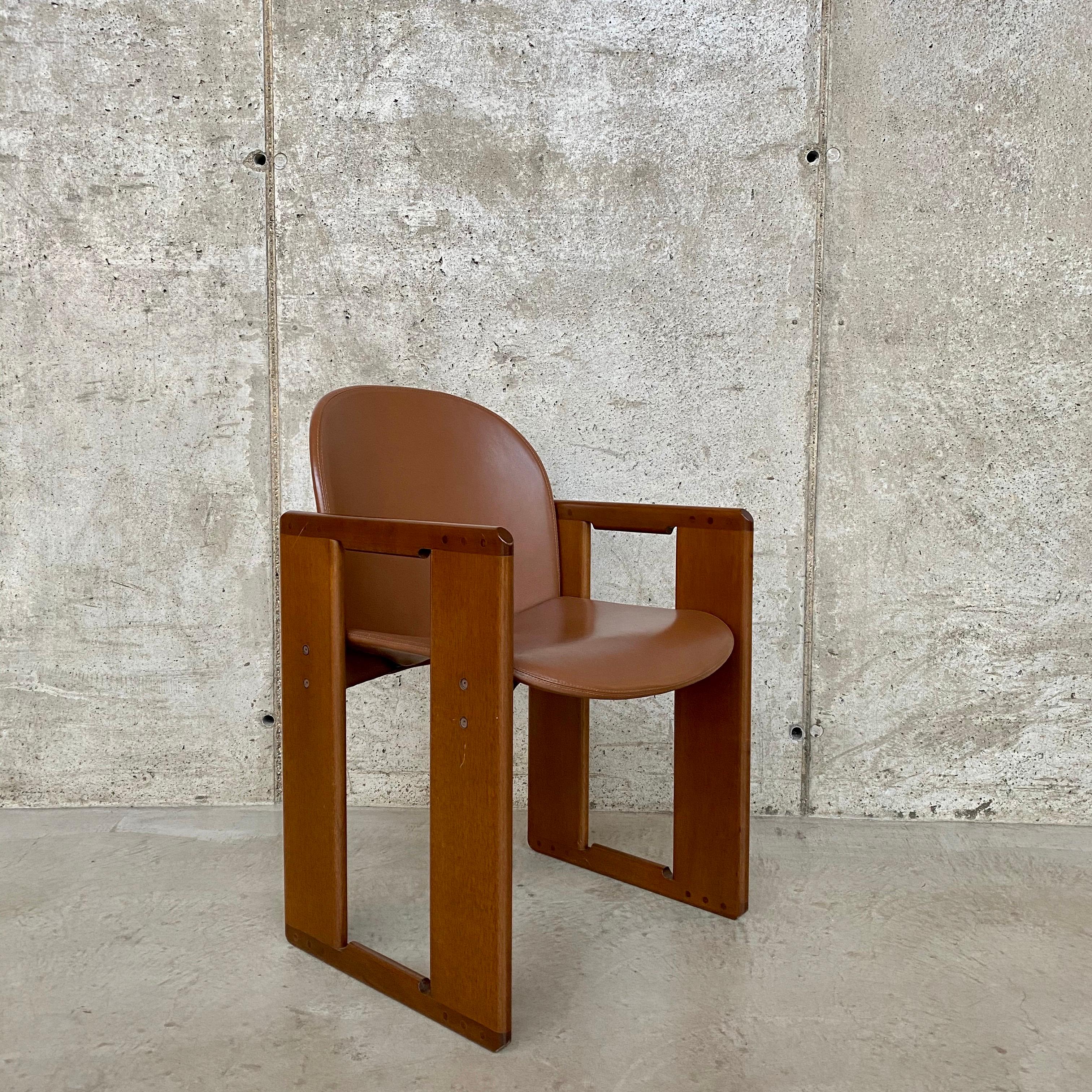 Afra & Tobia Scarpa “Dialogo” Dining Chairs for B&B Italia, 1974, Set of 4 3