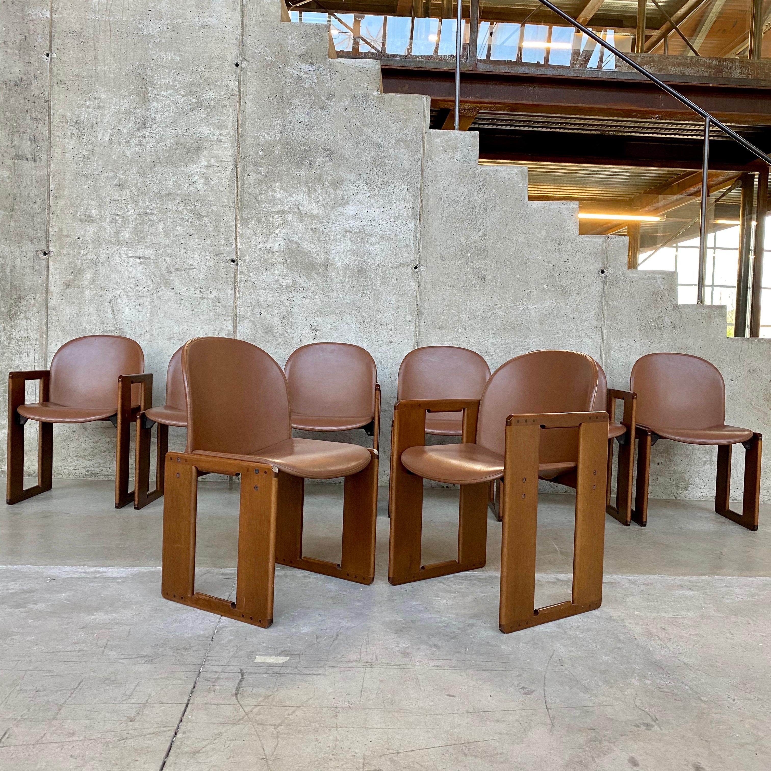 Late 20th Century Afra & Tobia Scarpa “Dialogo” Dining Chairs for B&B Italia, 1974, Set of 8