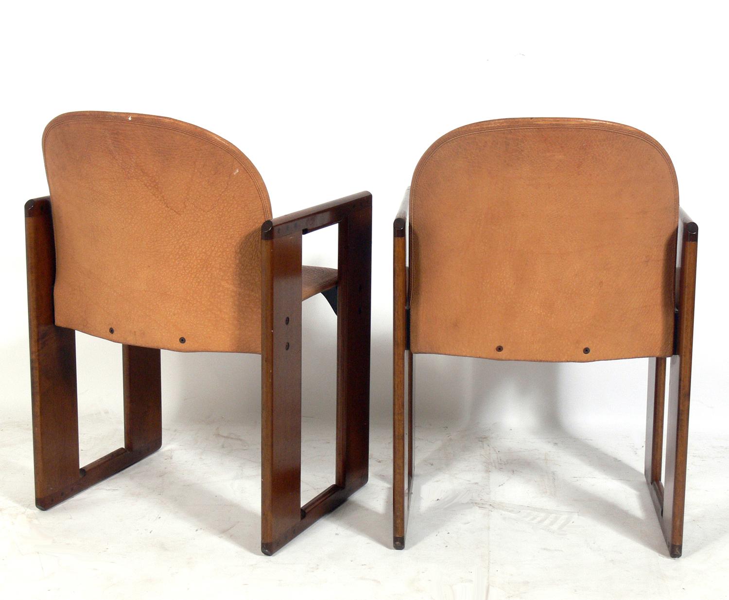 Mid-Century Modern Afra & Tobia Scarpa Dialogo Dining Chairs, Set of 10