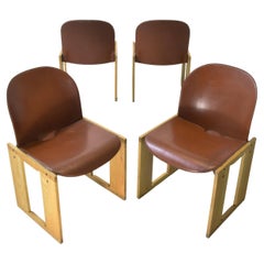 Afra Tobia Scarpa Dialogo set of four Dialogo chairs 1970s.