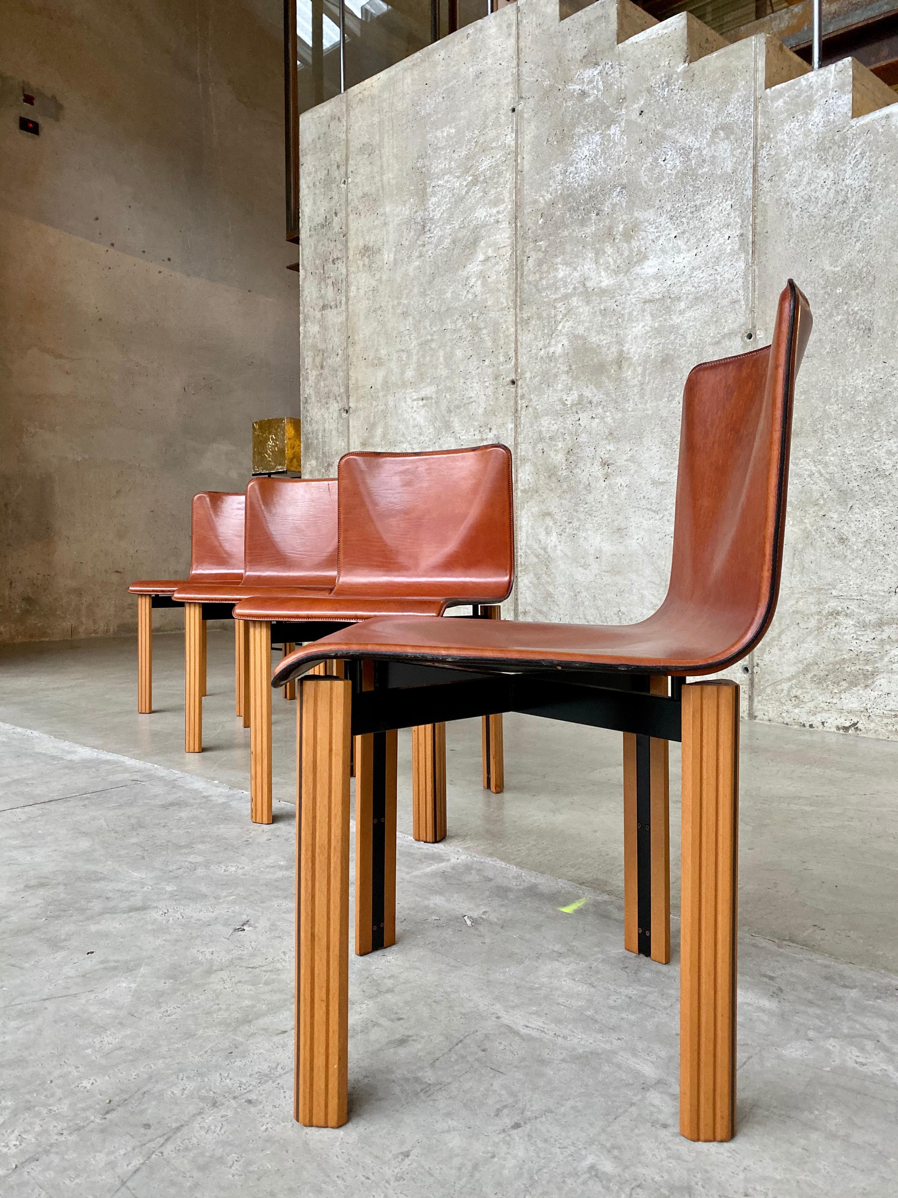 Afra & Tobia Scarpa Dining Chairs for Gavina, 1968, Set of 4 4