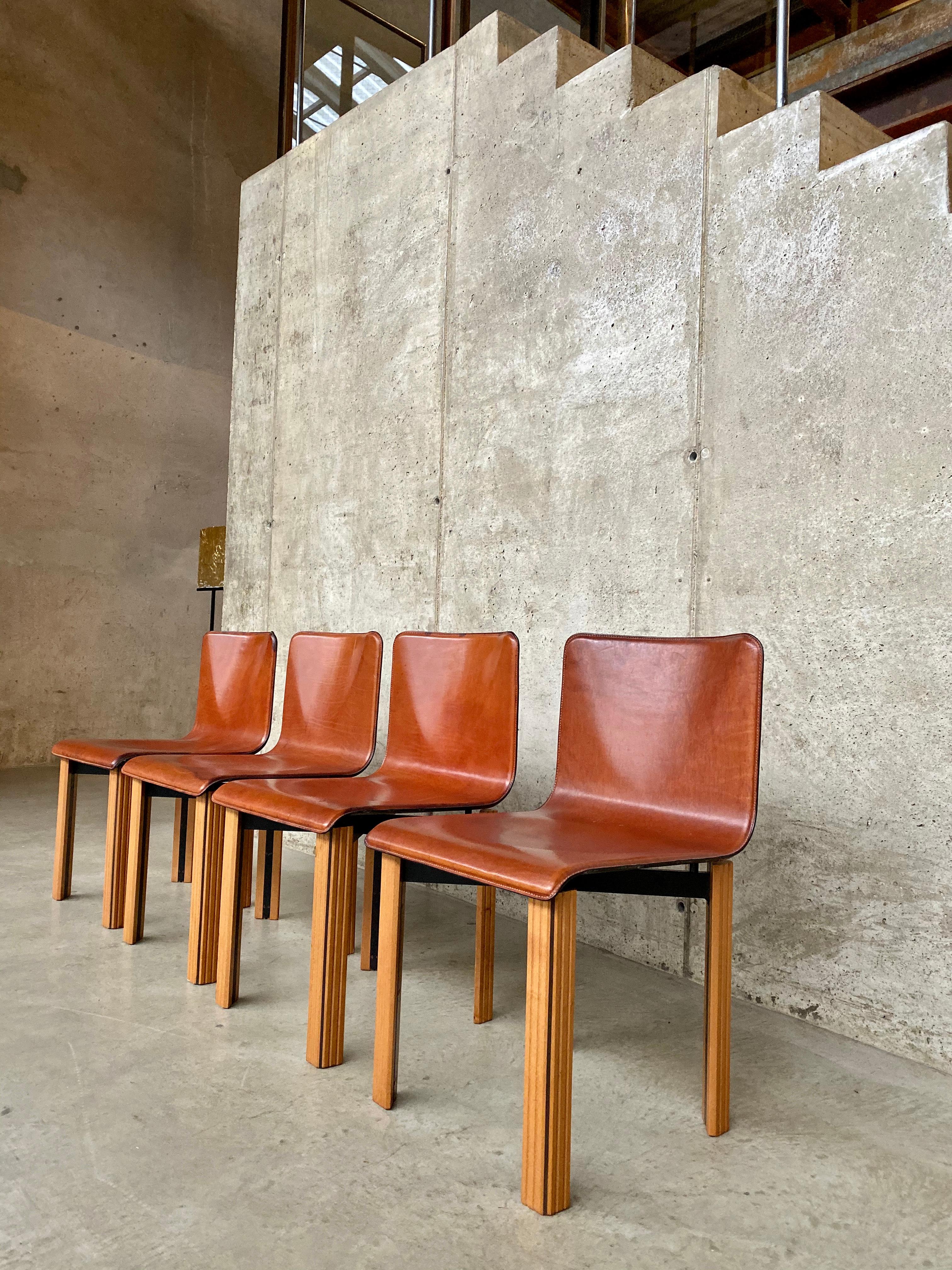 Mid-20th Century Afra & Tobia Scarpa Dining Chairs for Gavina, 1968, Set of 4
