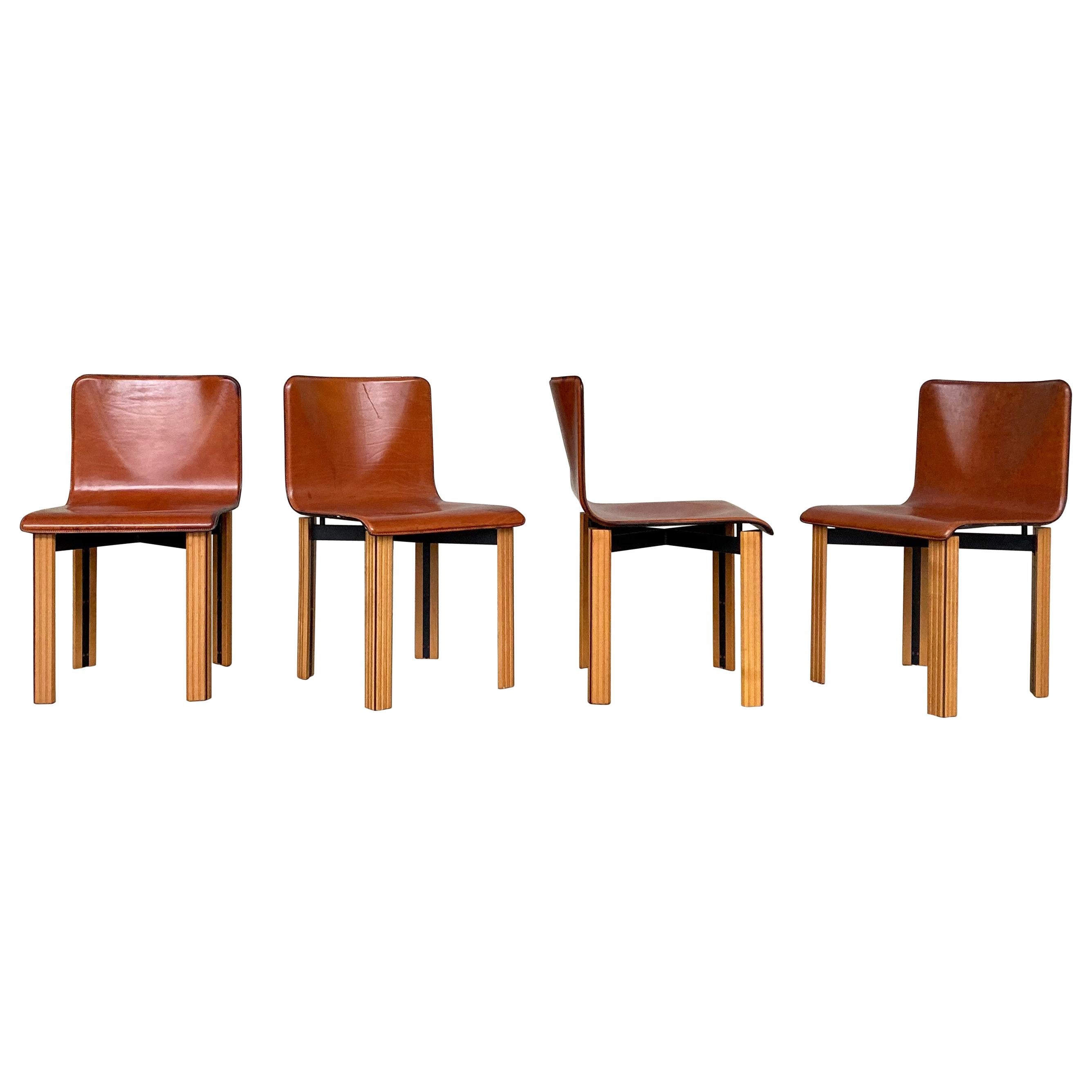 Afra & Tobia Scarpa Dining Chairs for Gavina, 1968, Set of 4