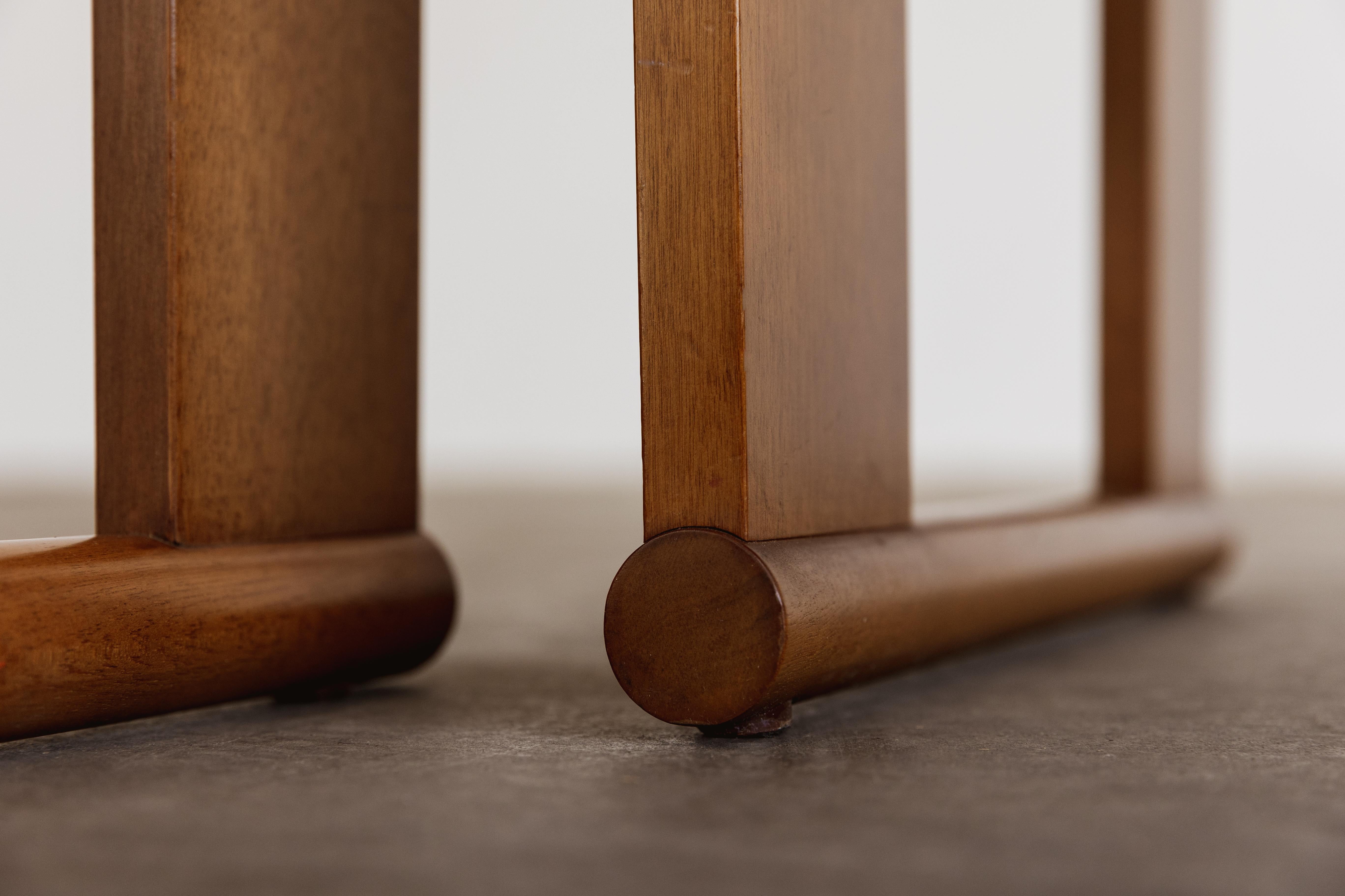 Afra & Tobia Scarpa Dining Chairs for Molteni, Cognac Leather, 1974, Set of 10 For Sale 8