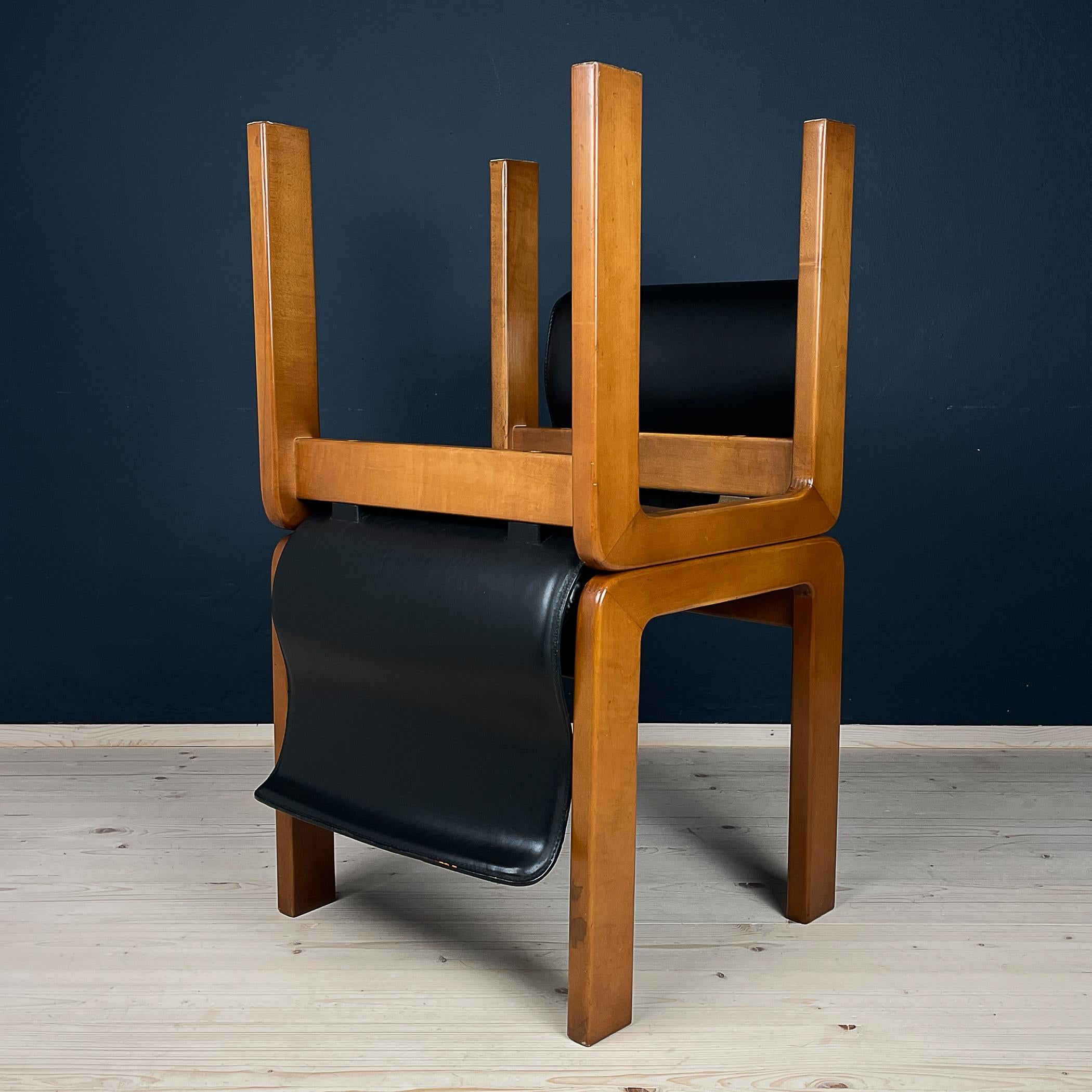 Afra & Tobia Scarpa Dining Room Chairs, Italy 1966, Set of 2 6