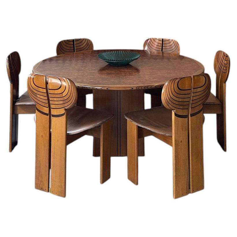Afra & Tobia Scarpa Dining Table and Chairs, Artona Series For Sale