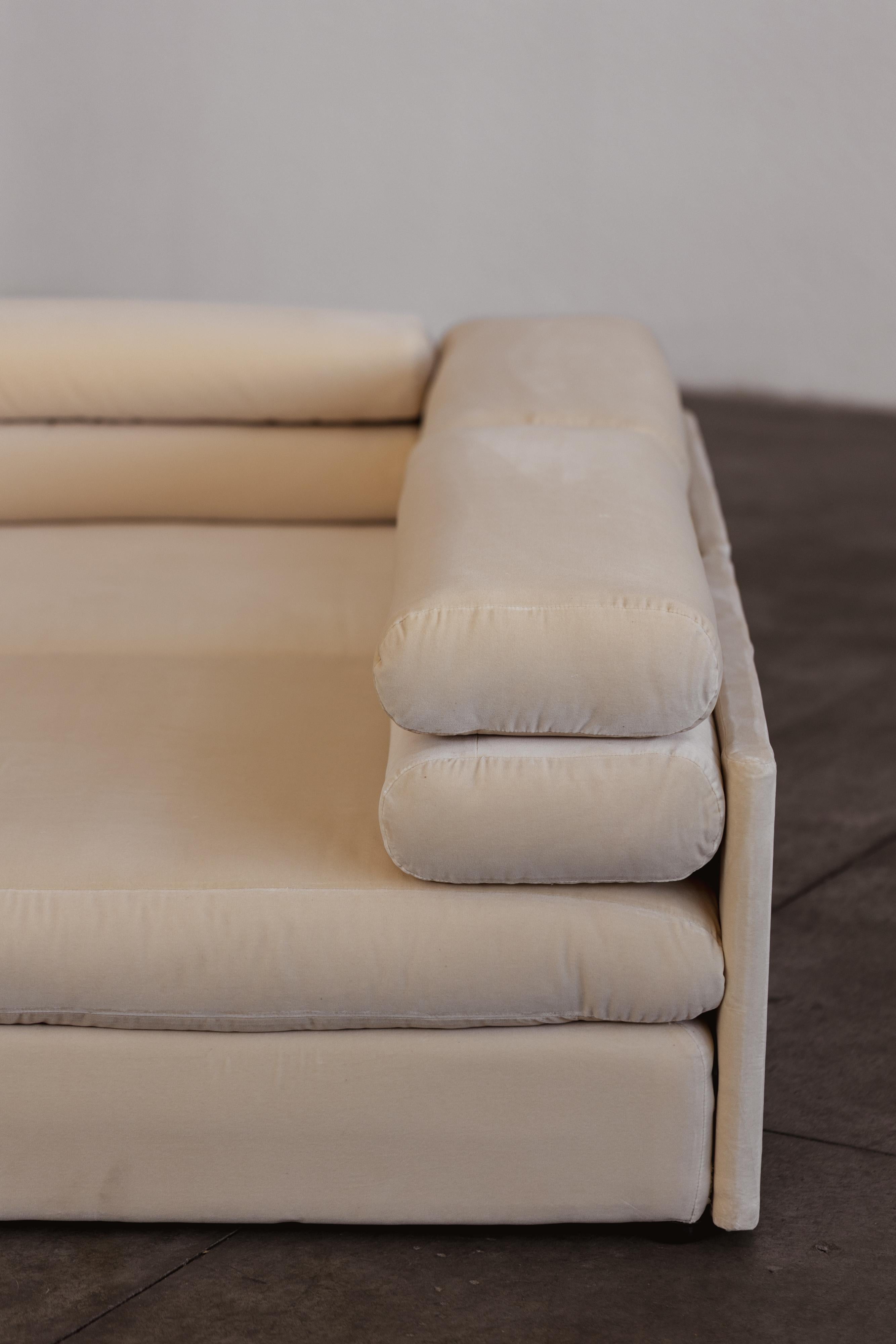 Afra & Tobia Scarpa Elogio Modular Sofa für B&B Italia, Samt, 1974, 3er Set im Angebot 4