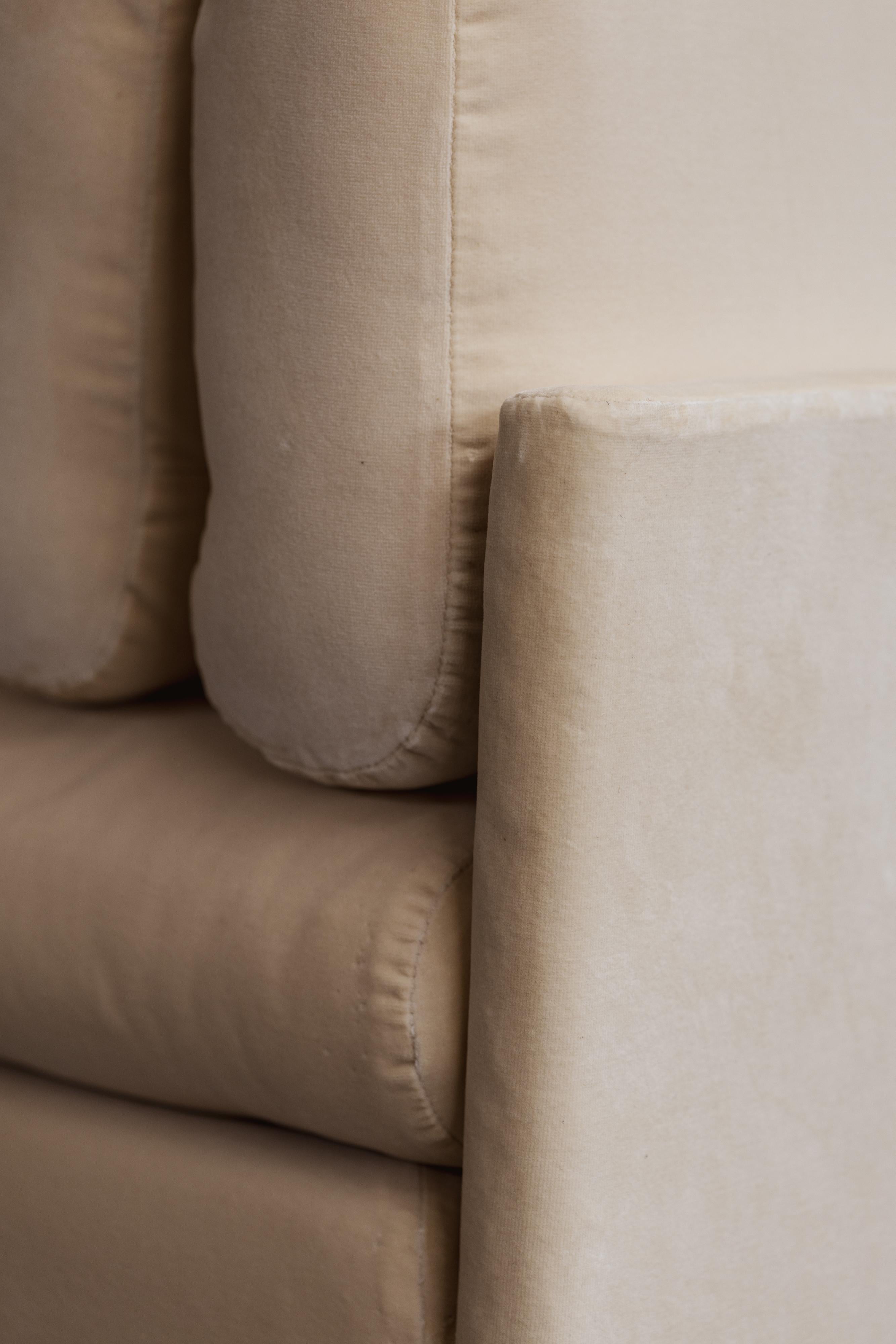 Afra & Tobia Scarpa “Elogio” Modular Sofa for B&B Italia, Velvet, 1974, Set of 3 For Sale 3
