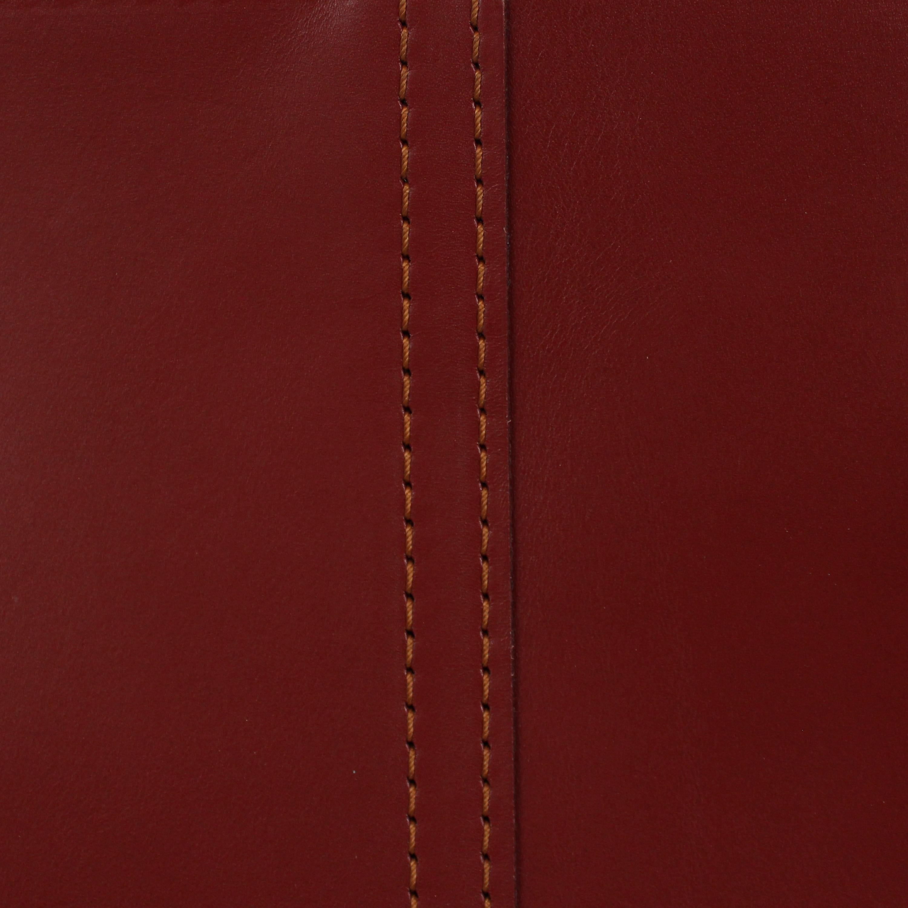 Afra & Tobia Scarpa English Red  Sedia da pranzo Monk in pelle per Molteni, Set di 2 in vendita 5