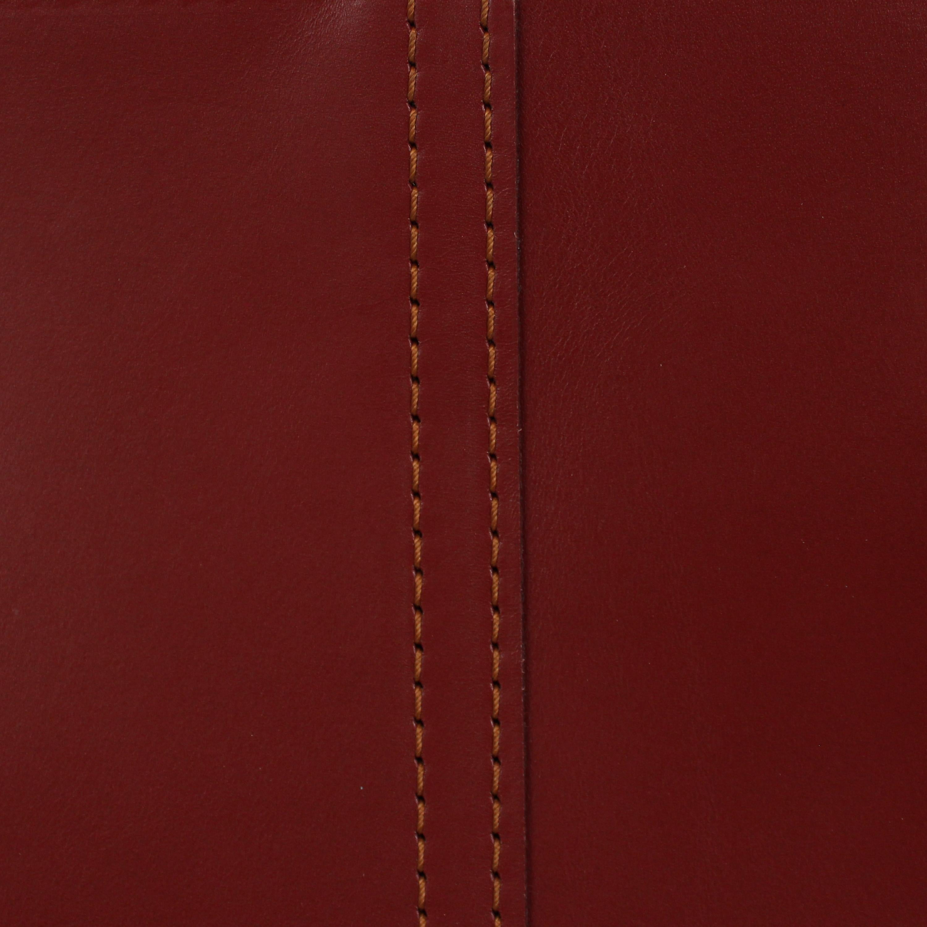 Englisches Rot von Afra & Tobia Scarpa  Leder-Esszimmerstuhl Monk für Molteni, 8er-Set im Angebot 14