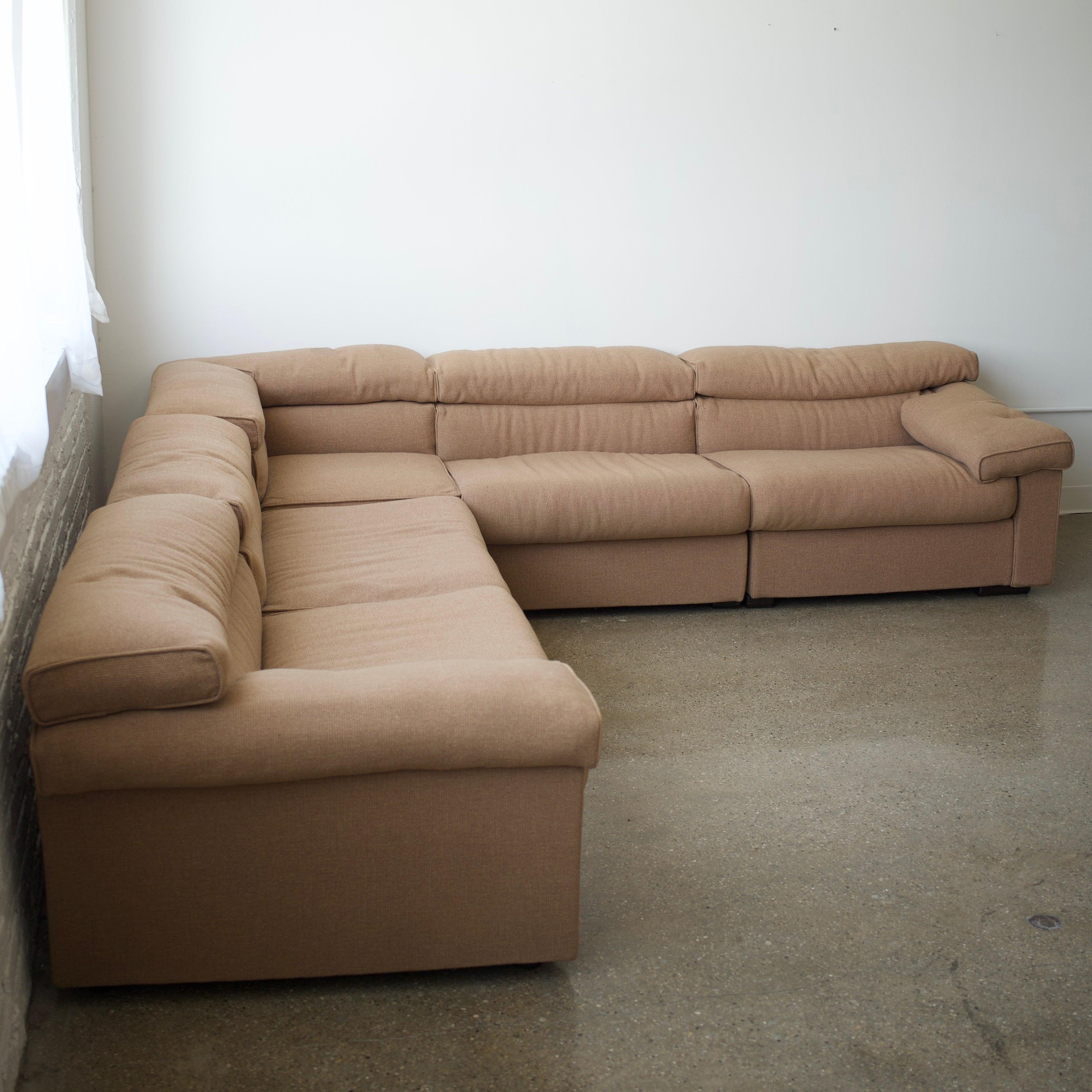 Fabric Afra & Tobia Scarpa “Erasmo” Sectional Sofa