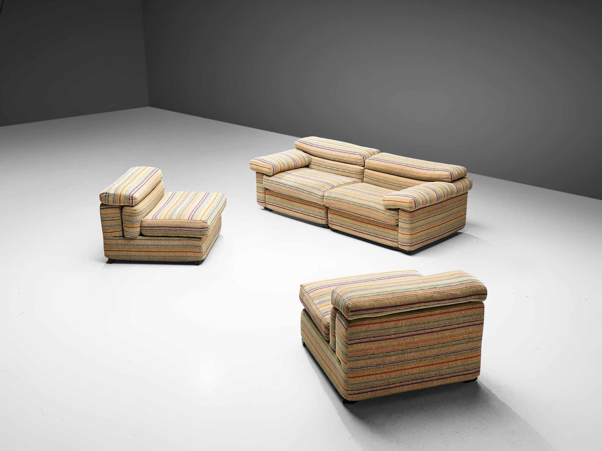 Fabric Afra & Tobia Scarpa 'Erasmo' Sectional Sofa