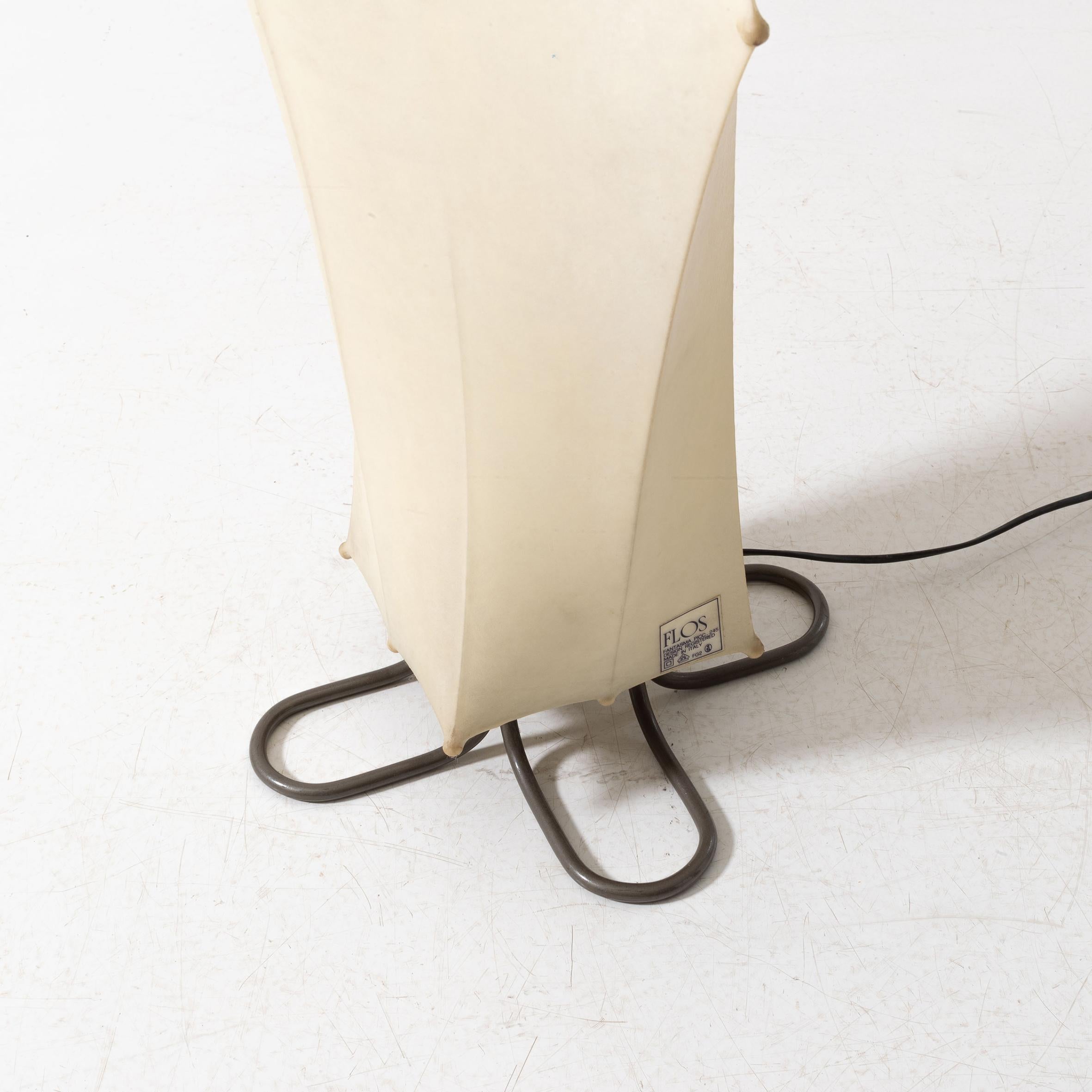 Afra & Tobia Scarpa

Fantasma

A floor lamp, the internal metal frame covered with a sprayed resin coated shade.
Produced by Flos.
Circa 1964. Italy.

Note
One lamp in the collection of the Triennale museum, Milan.
A beautiful exemple of this iconic