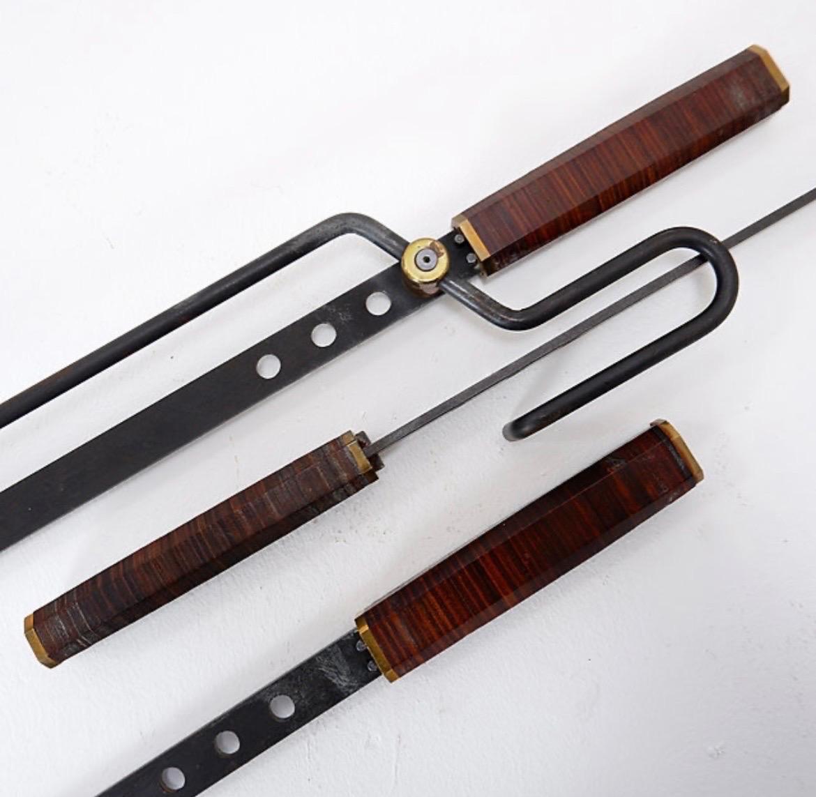 Mid-Century Modern Afra & Tobia Scarpa Fire tool set - Ed. Dimensione Fuoco - Circa 1983
