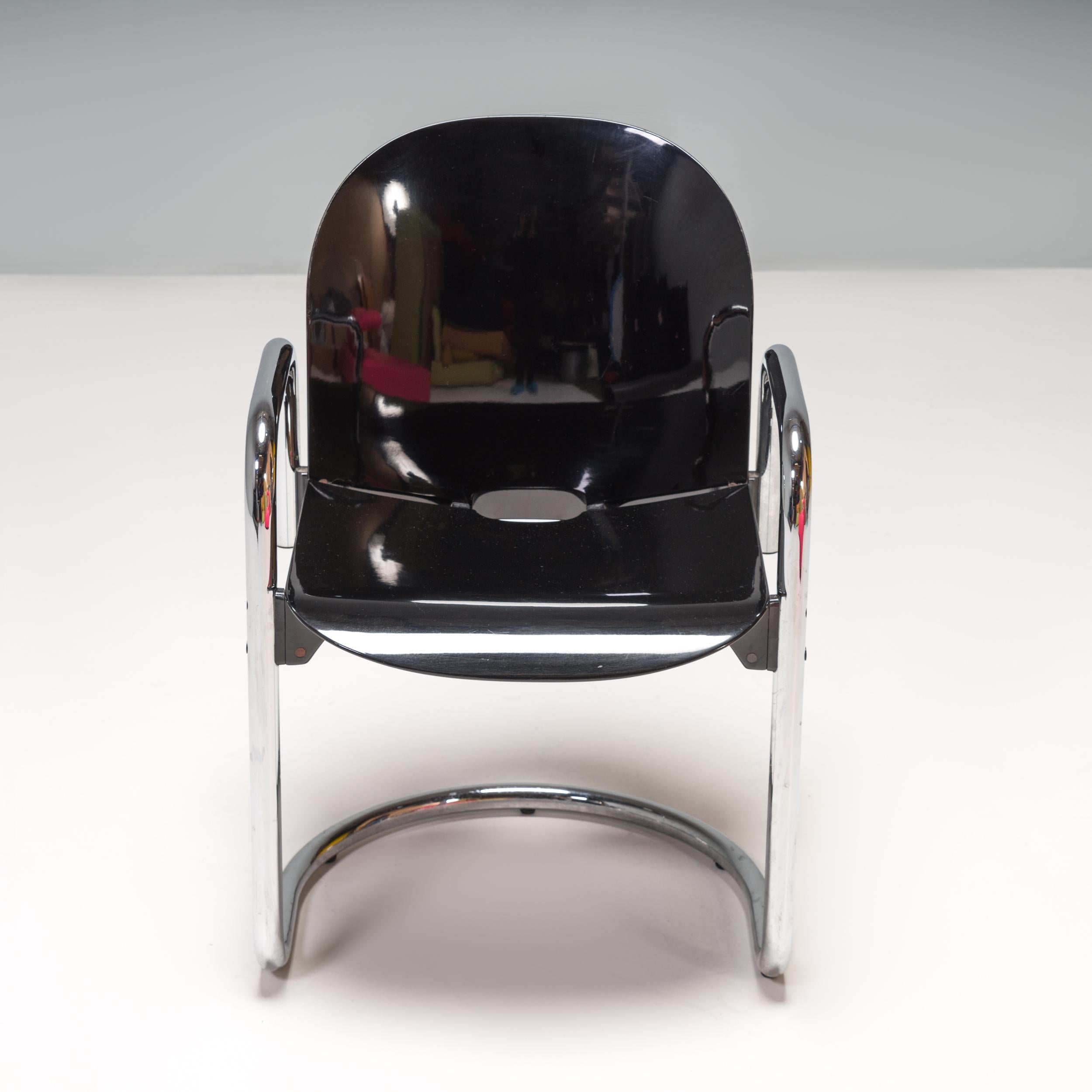 Afra & Tobia Scarpa for B&B Italia Dessau Black Dining Chair, circa 1974 In Good Condition In London, GB